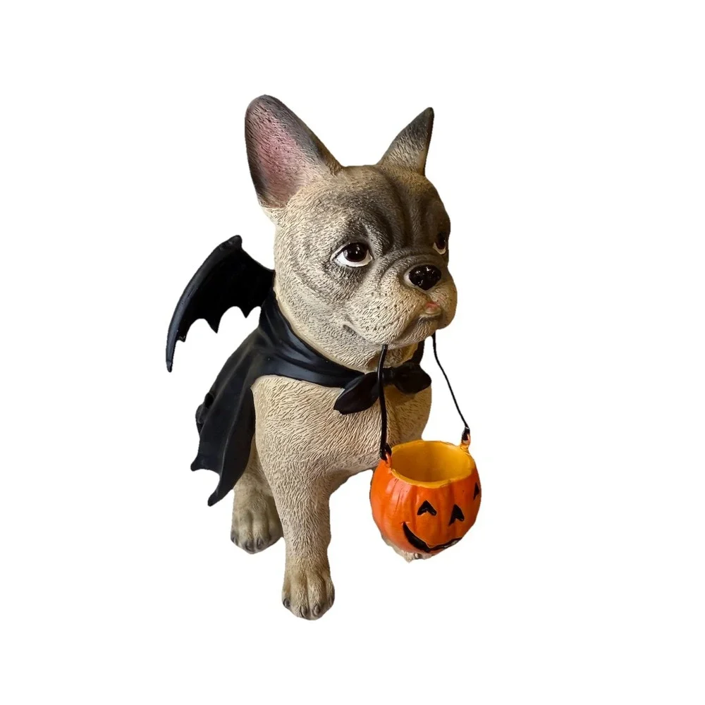 NWT Humane‎ Society Halloween Dracula Frenchie French Bulldog Dog Statue